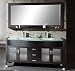 Ava 63" Double Bathroom Vanity Set in Espresso
