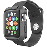 Apple Watch Case - Poetic [Turtle Skin Series] Apple Watch 42mm Case - Protective Silicone Case For Apple Watch 42mm (2015) Black (3-Year Manufacturer Warranty From Poetic)