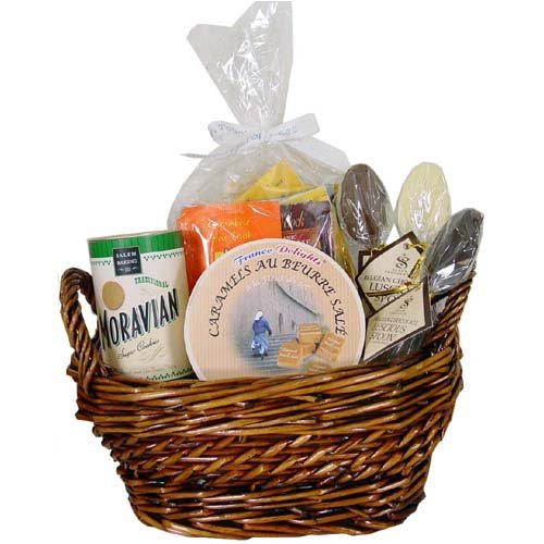 Candy and Teatime Small Gift Basket for Sweets Lovers by Touch of Europe