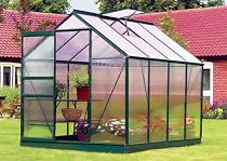 EasyStart 6' x 8' Double Wall Polycarbonate Panel Garden Greenhouse with Aluminum Frame and Roof Vent