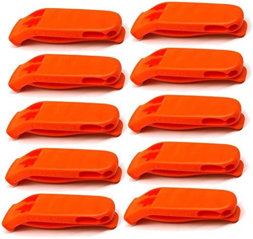 ITW Survival Whistle - Capable of producing over 100 decibels of sound to summon help in emergency situations (10 Pack)