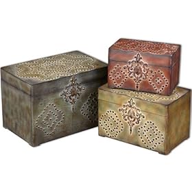 Hobnail Boxes Set of 3 by Uttermost
