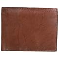 Boston Traveler Burgundy Leather Bi-fold Wallet