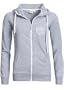 Eight2Nine Damen Zip Hoodie by Stitch and Soul Kontrast Zipper SALE grau weiss