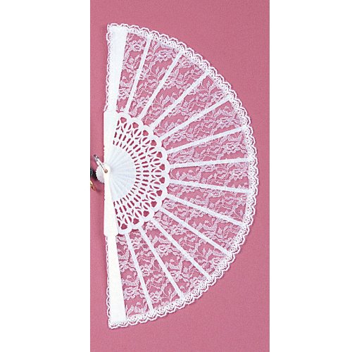 Lace Fan White - Accessories & Makeup
