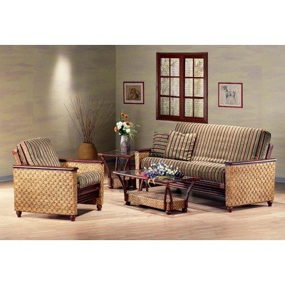 Rattan Floral Magnolia Futon Size: Queen