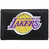 Los Angeles Lakers Black Leather Embroidered Trifold Wallet