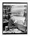 Historic Print (L): Katherine P. Crawford with Danish loom at museum, 5/7/26