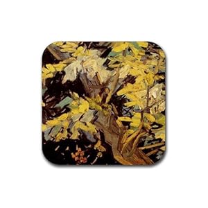 Blossoming Acacia Branches By Vincent Van Gogh Square Coasters