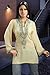 Light Yellow Soft Crepe Kurti with bead and lace work