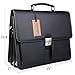 Jack&Chris Mens New PU Leather Briefcase Messenger Bag Laptop Bag, MBYX015 (Strap/Key/Lock)