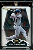 2008 Topps Finest # 6 Ryan Zimmerman - Washington Nationals - Premium Baseball Card in Protective Screw Down Display