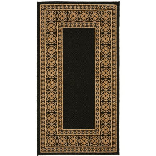 Safavieh Courtyard Collection CY5140G Black and Coffee Indoor/ Outdoor Area Rug, 2-Feet 7-Inch by 5-Feet