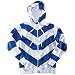 KR3W Mens Sweatshirt Skewed Zip Blue/White