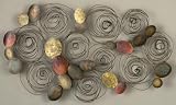 Swirls Wall Art 25hx36w Brass/copper