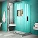 DreamLine Unidoor Plus 47-1/2"W x 34-3/8"D x 72" H Hinged Shower Enclosure, Oil Rubbed Bronze Finish Hardware