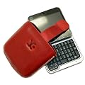 Original Suncase Echt Ledertasche (Lasche mit R�ckzugfunktion) f�r Motorola Flipout in rot