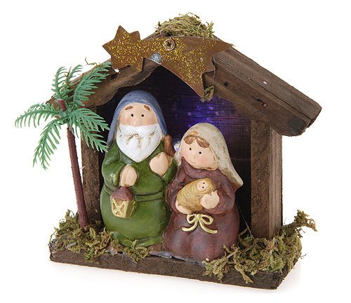 Weihnachtskrippe Krippe mit Figuren