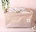GreenForest Cotton Blend Linen Convenient Folding Storage Bin Basket With Totes,Closet Drawer ,Yellow Strips Polka Do(18.2x12.4x10.8Inches)