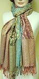 Sj.047, Made in India Colored Seventy By Thirty Inch Pashmina Silk Cotton Evening Scarf Neck Warmer Sj.047, Made in India Colored Seventy By Thirty Inch Pashmina Silk Cotton Evening Scarf Neck Warmer