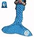 LAGHCAT Mermaid Tail Blanket with Scale Knit Crochet Mermaid Blanket for Adult,Sleeping Blanket,71