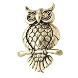 Gold Metal Owl Candle Decorating Pin - 2 Width x 2.5 Height
