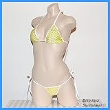 SEXY BRAZILIAN THONG BIKINI (Sequined Citrus) A/B Cup