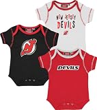 New Jersey Devils Newborn 3-Piece Creeper Set
