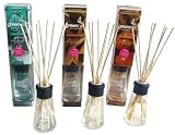 Greenair Aromatherapy Reed Diffuser Set Of 3, 2.7 Ounces Each, Eucalyptus Mint, Cinnamon Stick And Vanilla Carmel