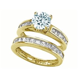 2.85 cttw Sterling Silver 14K Yellow Gold Plated Genuine Round Aquamarine... by Finejewelers