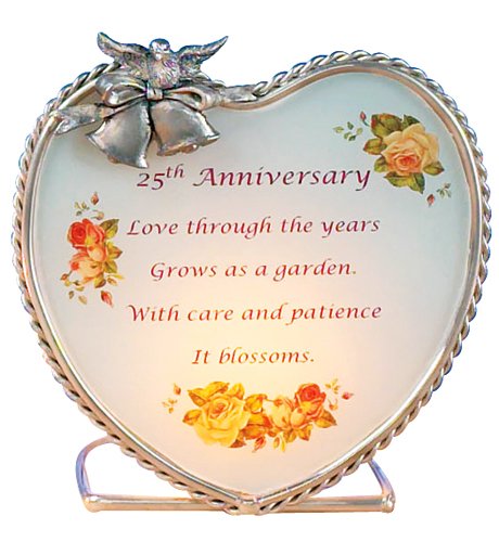 Tea Light Candle Holder - 25th Anniversary Pewter 