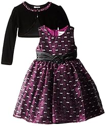 Girls  Nylon/Polyester/Spandex/Taffeta/Velvet  Dress With a Bow(s)