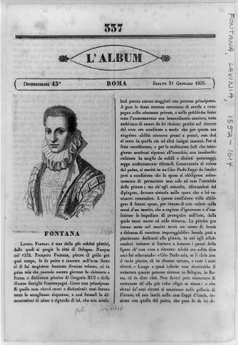 Photo: Lavinia Fontana,Italian painter,women,School of Bologna,text,L'album,1835