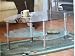 Kitchen & Housewares : CARA MODERN LARGE COFFEE TABLE, GLASS SHELVES, CHROME LEGS