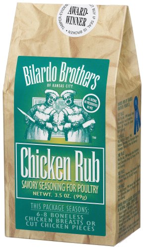 Bilardo Brothers Chicken Rub, 3.5-Ounce Boxes (Pack of 6)