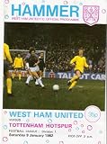 West Ham United v Tottenham Hotspur football programme (The Hammer) Sat. 9th Jan. 1982