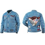 Rag Denim Motorcycle Jacket with Patches