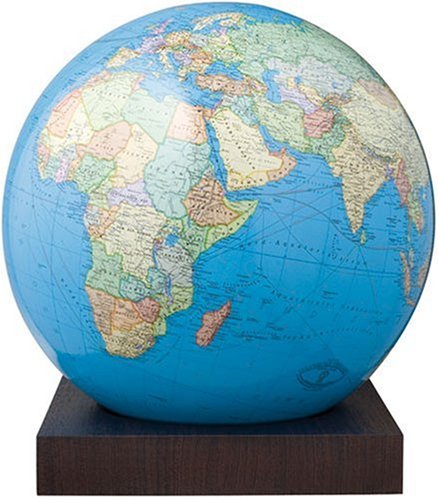 Childrens Toyshop  Toys : 14" Illuminated Globe, Square Wooden Base, Crystal Globe, DUO Map