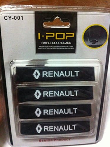 Renault Logo Door Edge Guards Striped Carbon Ipop Bumper Protector Vehicle Accessories 4pcs Trims Stickers