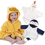 【アウトレット】(トレテゾーリ)tre tesori 年賀状 記念写真 子供 2019年 酉年 生まれの ベビー バスローブ ペンギン