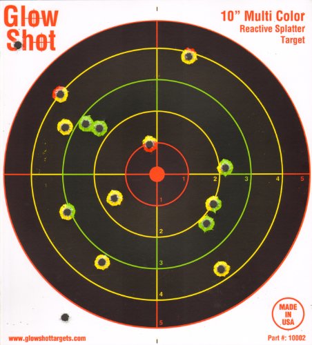 50 Pack - 10" Reactive Splatter Targets - Glowshot - Multi Color - Gun ...