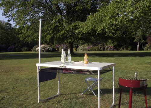 Table pliable de camping, table pour pique-nique, grillade/calcination et jardin, Buffet traiteur 8812-D