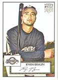 2007 Topps 52 (1952 Rookie Edition) # 20a Ryan Braun (RC - Rookie Card) - Milwaukee Brewers - MLB Baseball Trading Card - Shipped in a Protective Display Case!