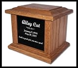Pet Cremation Urn Memorial Custom Laser Etched Box Dog Cat -- for Pets up to 48 Lbs.