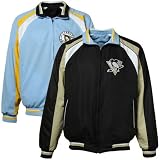 NHL Pittsburgh Penguins Black-Light Blue Ottoman Reversible Full Zip Jacket (Large)