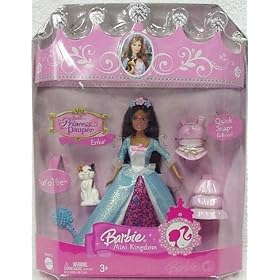 Barbie Mini Kingdom Princess & the Pauper Mini (African American) Erika & Wolfie