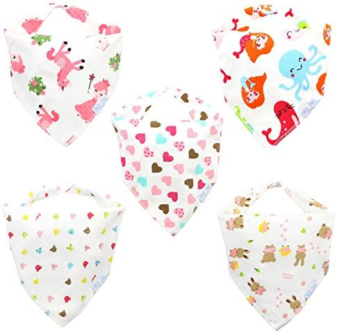 Jack Jill Baby 100% Organic Cotton Absorbent Bandana Drool Bibs