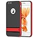 JETech Case for iPhone 6s and iPhone 6, Slim Protective Cover Shock-Absorption, Carbon Fiber Design, Red