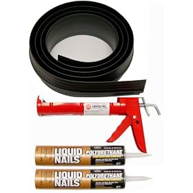 Auto Care Products Inc 53020 20-Feet Tsunami Seal Garage Door Threshold Seal Kit, Black