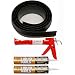 Auto Care Products Inc 53020 20-Feet Tsunami Seal Garage Door Threshold Seal Kit, Black